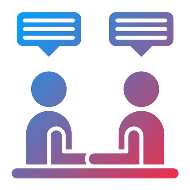 Imagen vectorial del icono de la reunión del cliente Se puede utilizar para la gente de negocios
