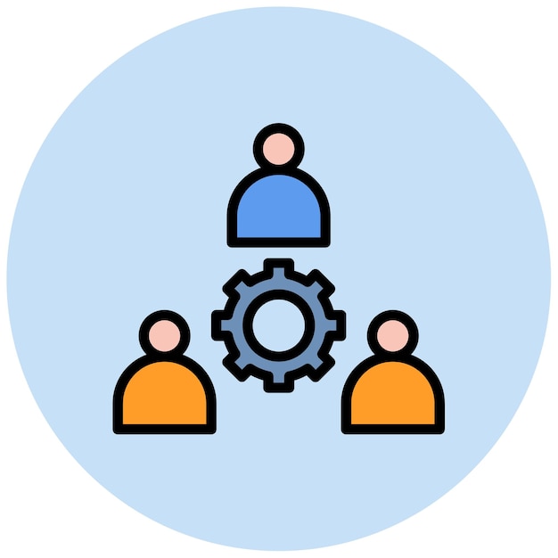 Imagen vectorial del icono de la reunión de la empresa Se puede utilizar para la gestión de crisis