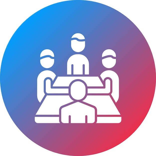 Imagen vectorial del icono de la reunión de la empresa Se puede utilizar para la gestión de proyectos