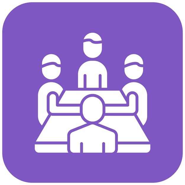 Imagen vectorial del icono de la reunión de la empresa Se puede utilizar para la gestión de proyectos