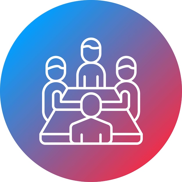 Imagen vectorial del icono de la reunión de la empresa Se puede utilizar para la gestión de proyectos