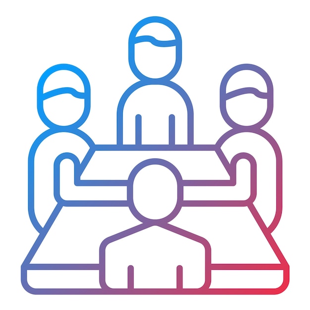 Imagen vectorial del icono de la reunión de la empresa Se puede utilizar para la gestión de proyectos