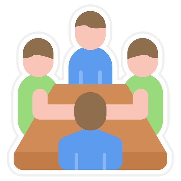 Imagen vectorial del icono de la reunión de la empresa Se puede utilizar para la gestión de proyectos