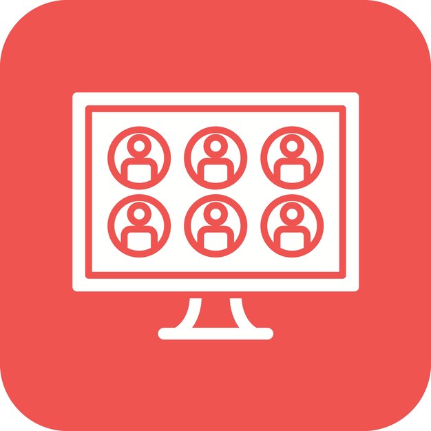 Imagen vectorial del icono de la reunión en línea Se puede utilizar para la formación empresarial