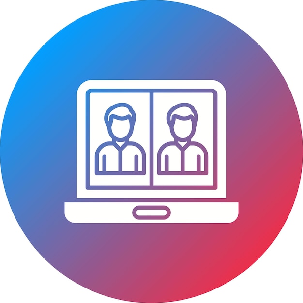 Imagen vectorial del icono de la reunión en línea Se puede utilizar para la productividad