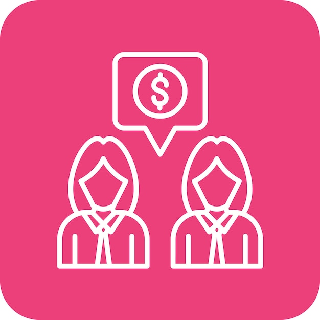 Imagen vectorial del icono de la reunión Se puede usar para negocios y oficinas