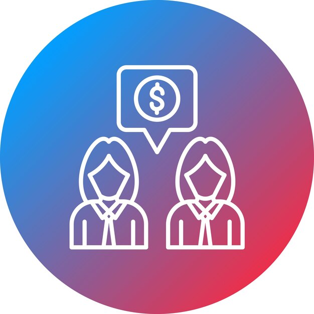 Imagen vectorial del icono de la reunión Se puede usar para negocios y oficinas