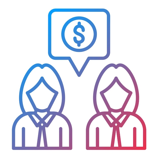 Imagen vectorial del icono de la reunión Se puede usar para negocios y oficinas