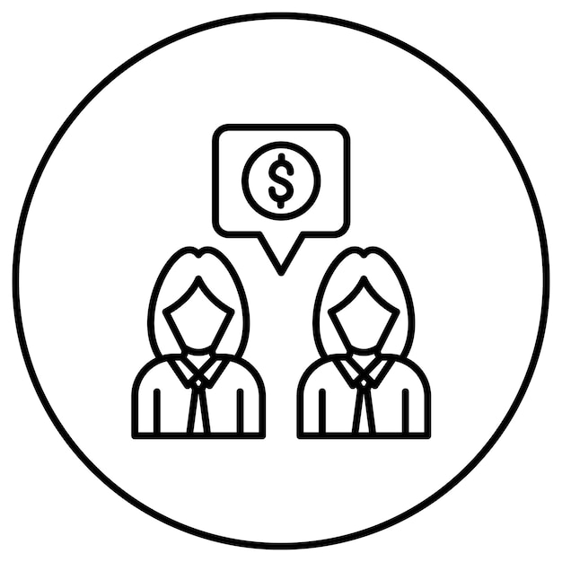 Imagen vectorial del icono de la reunión Se puede usar para negocios y oficinas