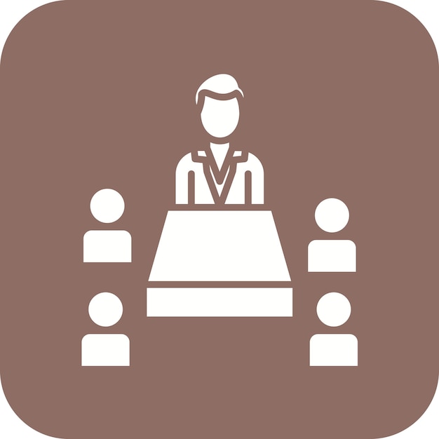 Imagen vectorial del icono de la reunión Se puede utilizar para la formación empresarial