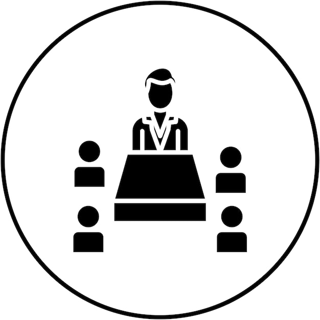 Imagen vectorial del icono de la reunión Se puede utilizar para la formación empresarial