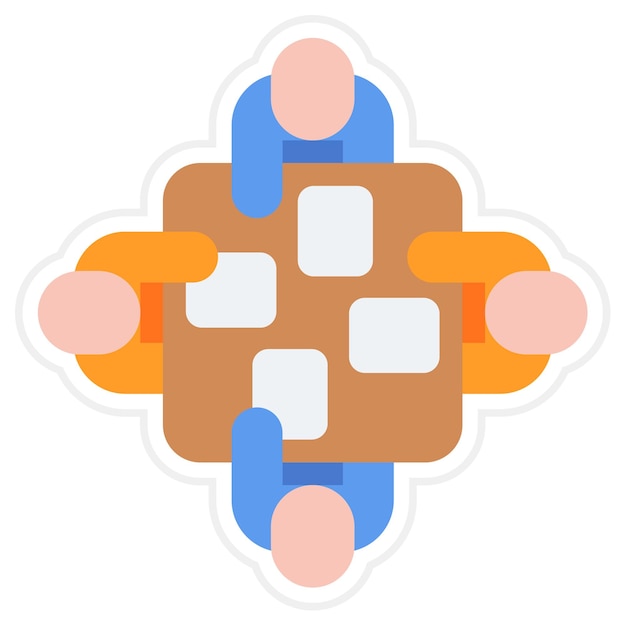 Imagen vectorial del icono de la reunión Se puede utilizar para la gestión empresarial