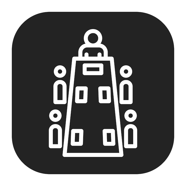 Imagen vectorial del icono de la reunión Se puede utilizar para la organización