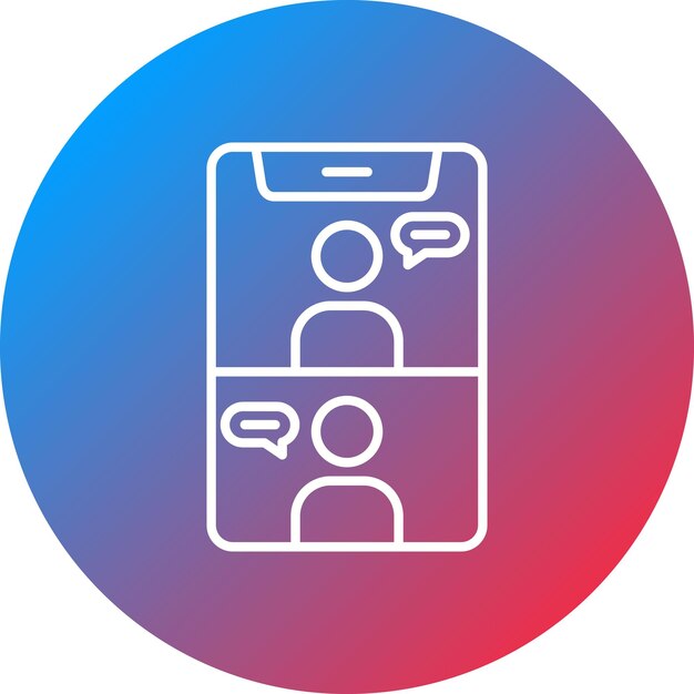 Imagen vectorial del icono de la reunión del teléfono inteligente Se puede utilizar para trabajar desde casa