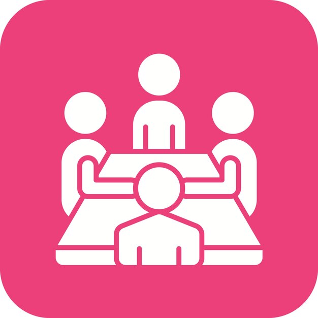 Imagen vectorial del icono de las reuniones Se puede utilizar para el marketing
