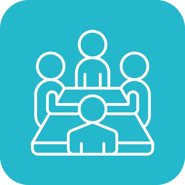 Imagen vectorial del icono de las reuniones Se puede utilizar para el marketing