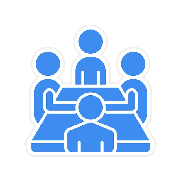 Imagen vectorial del icono de las reuniones Se puede utilizar para el marketing