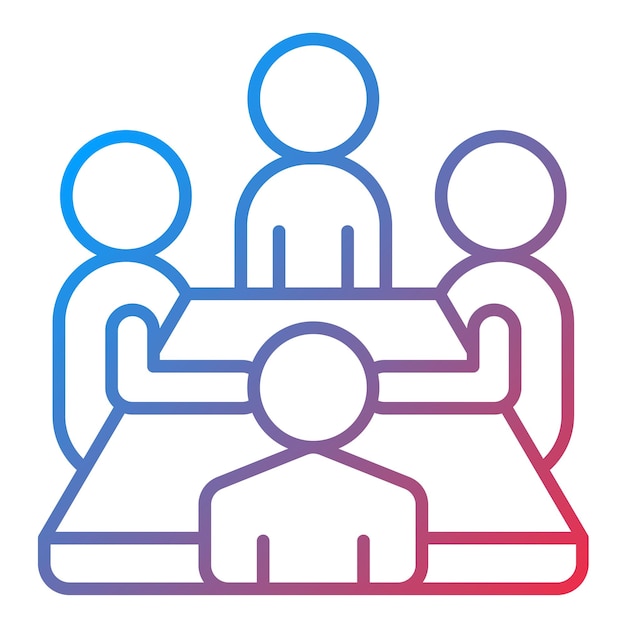 Imagen vectorial del icono de las reuniones Se puede utilizar para el marketing