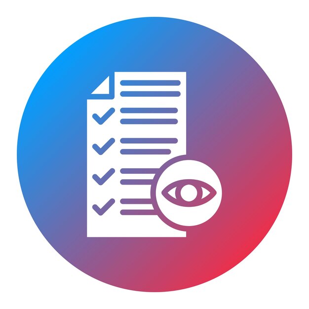 Imagen vectorial de icono de revisión de diseño Puede utilizarse para la garantía de calidad