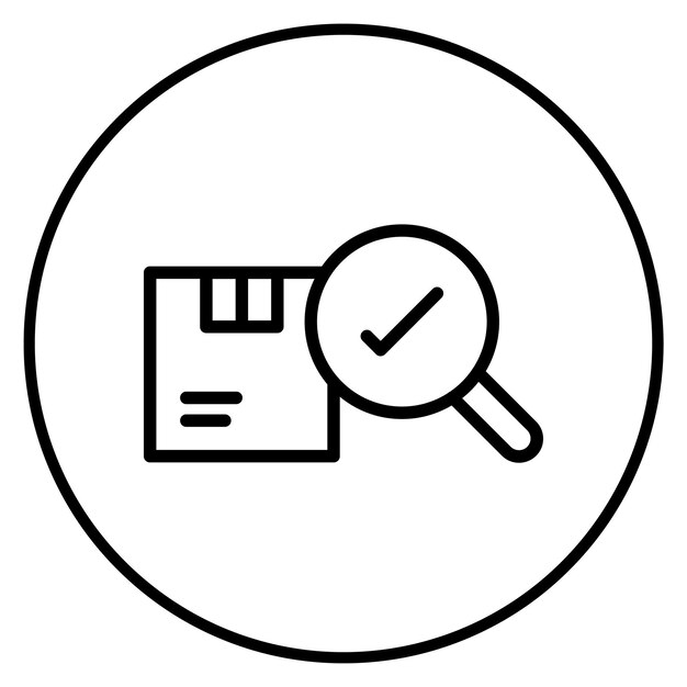 Imagen vectorial del ícono de revisión de la orden Se puede utilizar para el cumplimiento de la orden