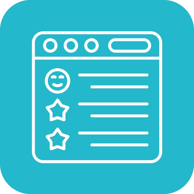 Imagen vectorial del icono de la revisión positiva Se puede utilizar para la retroalimentación del cliente