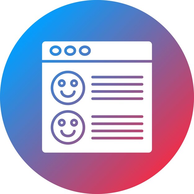 Imagen vectorial de icono de revisión positiva Puede utilizarse para la experiencia del usuario