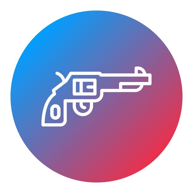 La imagen vectorial del icono del revólver se puede usar para disparar