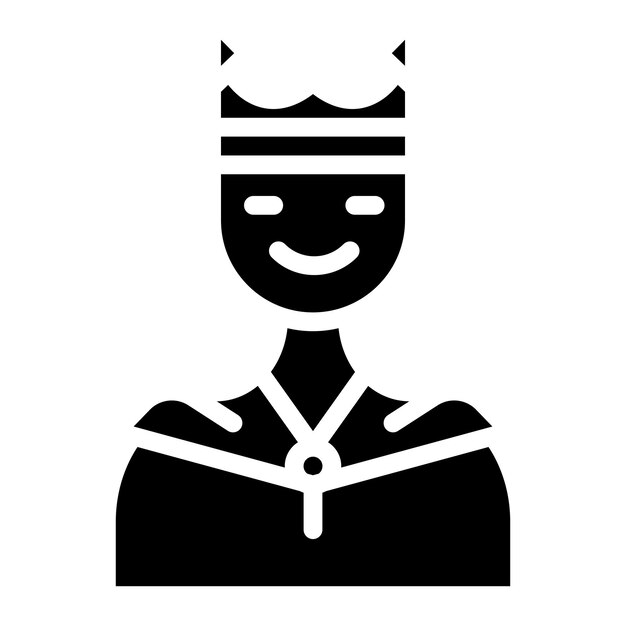 La imagen vectorial del icono del rey se puede usar para Fairytale
