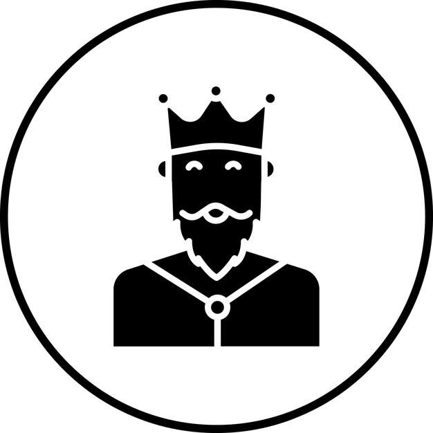 La imagen vectorial del icono del rey se puede utilizar para los humanos