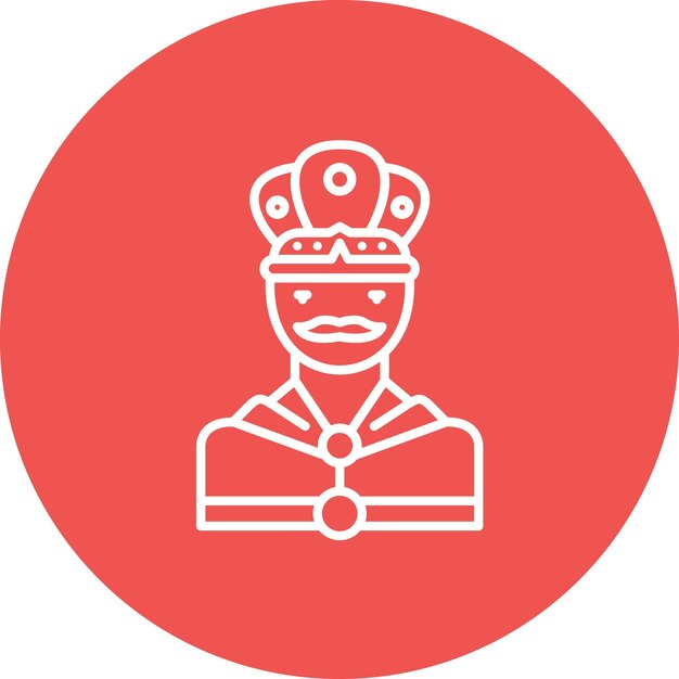 La imagen vectorial del icono del rey se puede utilizar para Medieval
