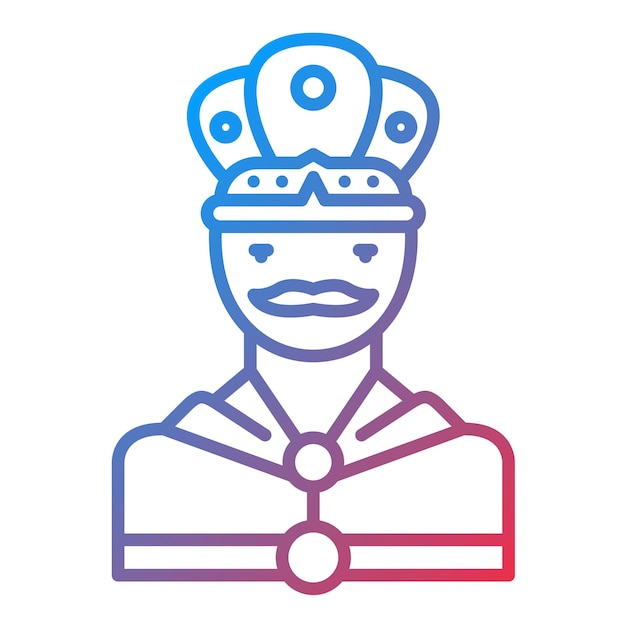 La imagen vectorial del icono del rey se puede utilizar para Medieval