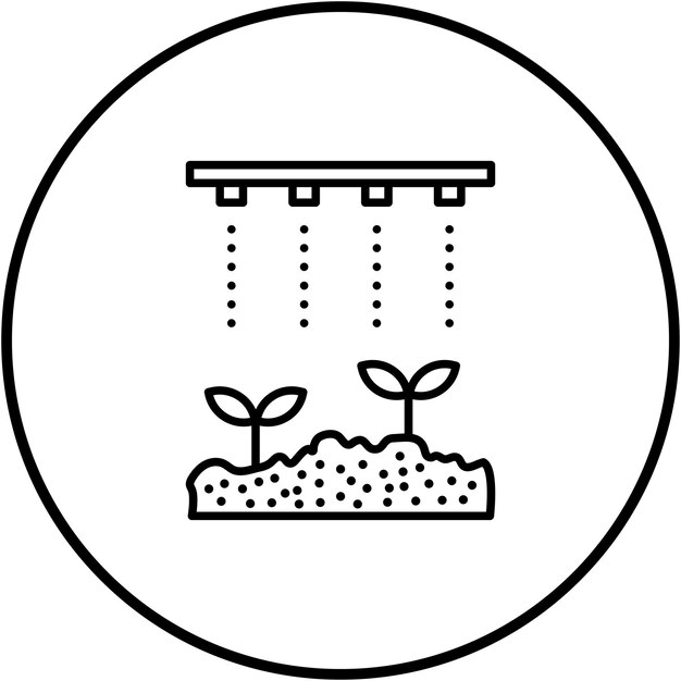 Imagen vectorial del icono de riego Puede utilizarse para la agricultura