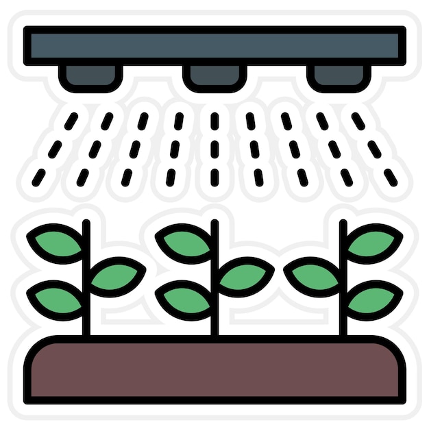 Imagen vectorial del icono de riego Puede utilizarse para el hogar inteligente