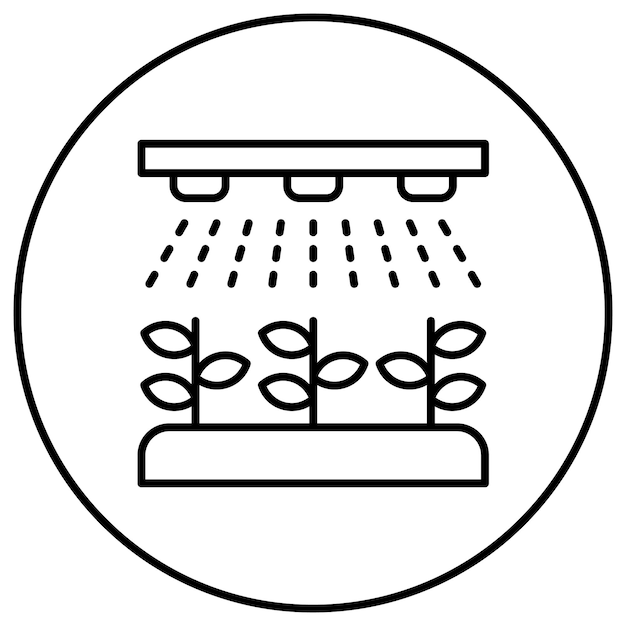 Imagen vectorial del icono de riego Puede utilizarse para el hogar inteligente