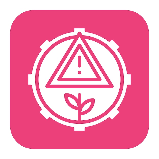 Imagen vectorial del icono de riesgo ambiental Puede utilizarse para la gestión de riesgos