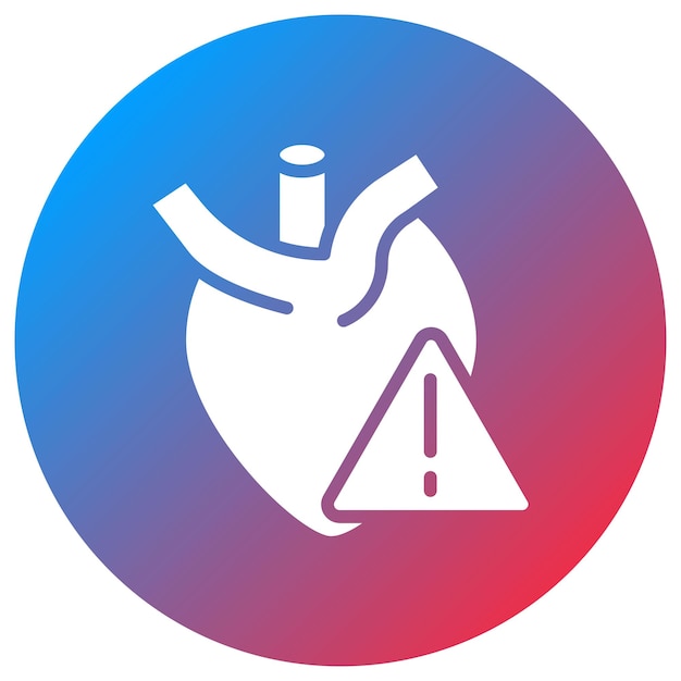 Imagen vectorial del icono de riesgo cardiovascular Se puede utilizar para cardiología