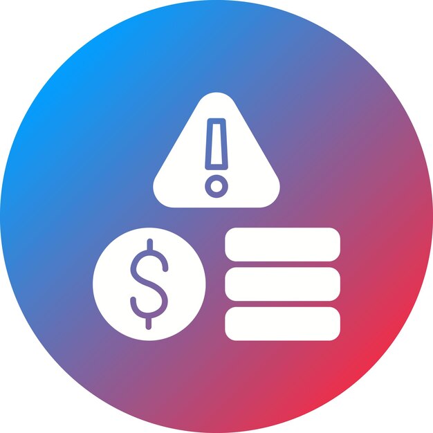 Imagen vectorial del icono de riesgo de la empresa Se puede utilizar para la puesta en marcha de la empresa