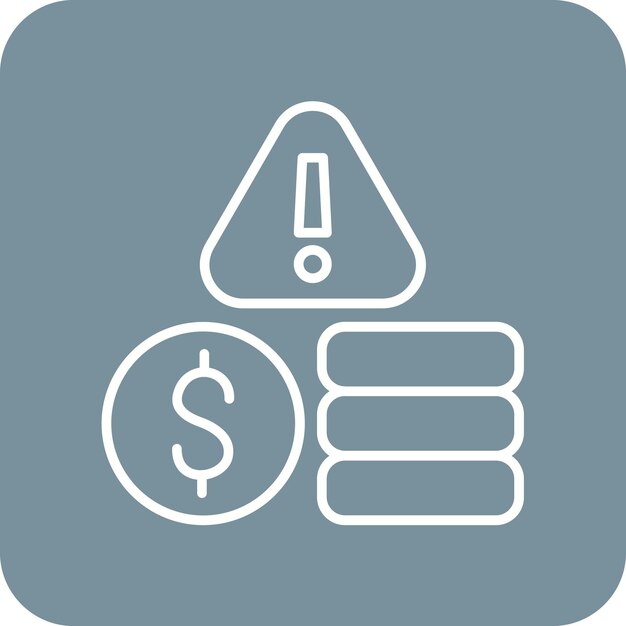 Imagen vectorial del icono de riesgo de la empresa Se puede utilizar para la puesta en marcha de la empresa
