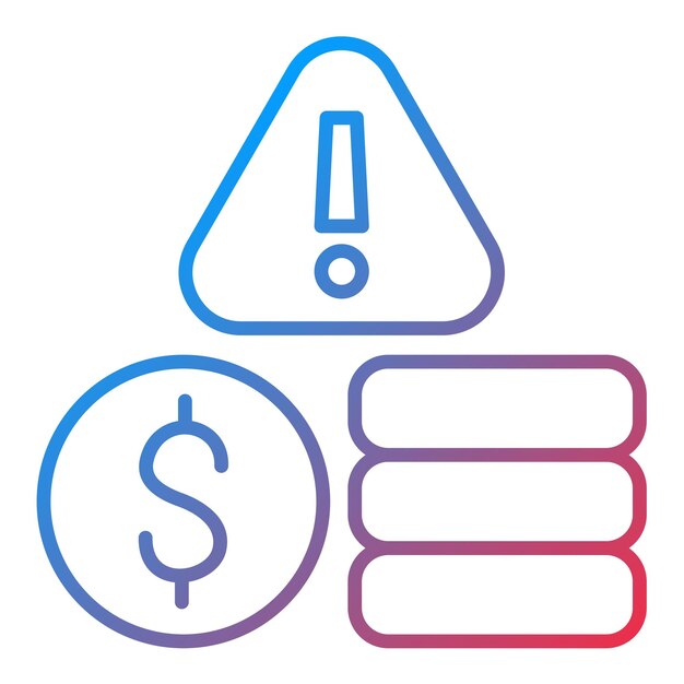 Imagen vectorial del icono de riesgo de la empresa Se puede utilizar para la puesta en marcha de la empresa