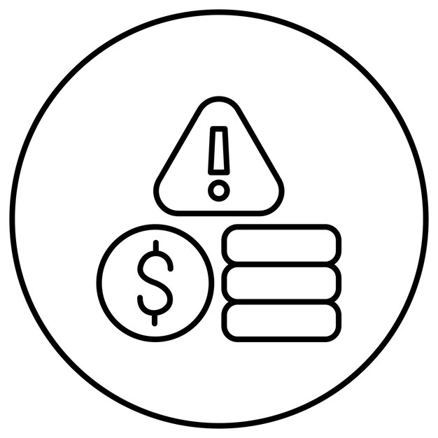 Imagen vectorial del icono de riesgo de la empresa Se puede utilizar para la puesta en marcha de la empresa