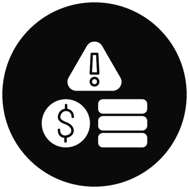Imagen vectorial del icono de riesgo de la empresa Se puede utilizar para la puesta en marcha de la empresa
