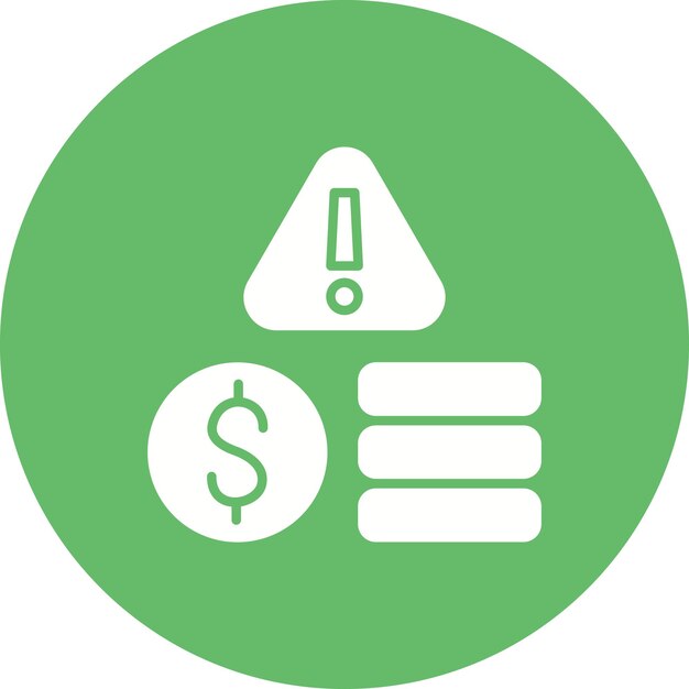 Imagen vectorial del icono de riesgo de la empresa Se puede utilizar para la puesta en marcha de la empresa