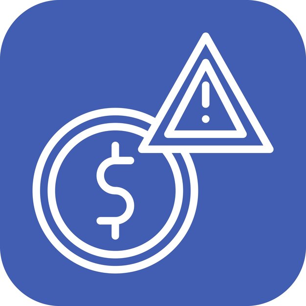 Imagen vectorial del icono de riesgo financiero Puede utilizarse para la gestión de riesgos