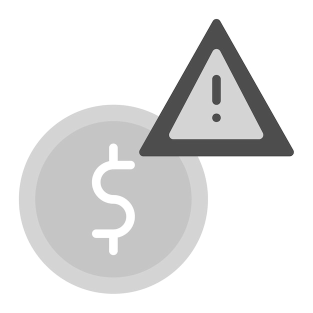 Imagen vectorial del icono de riesgo financiero Puede utilizarse para la gestión de riesgos