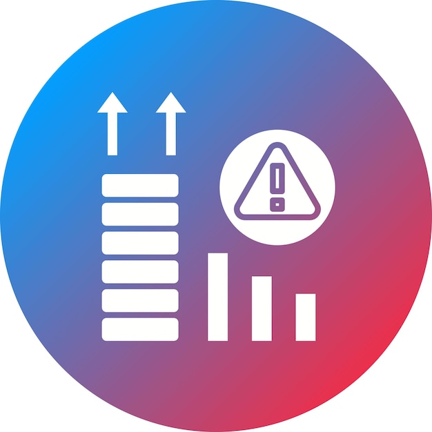 Imagen vectorial del icono de riesgo de inversión Se puede utilizar para el emprendimiento