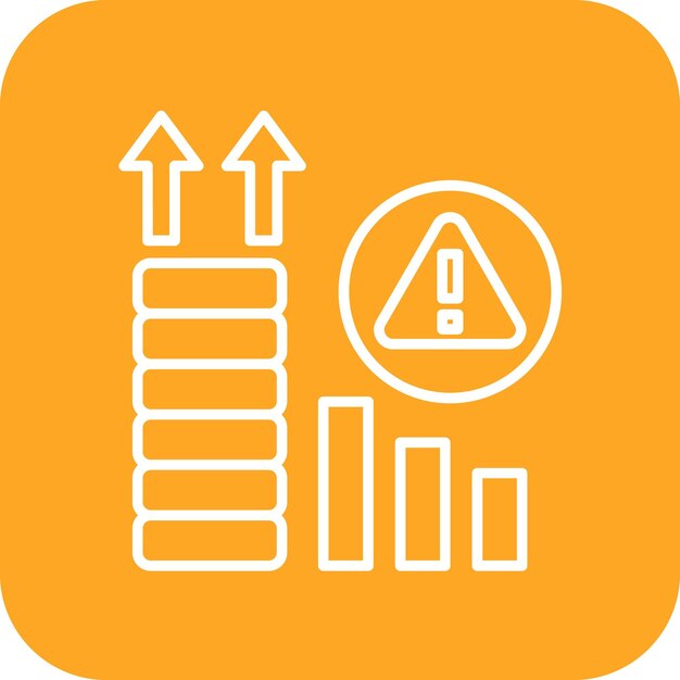Imagen vectorial del icono de riesgo de inversión Se puede utilizar para el emprendimiento