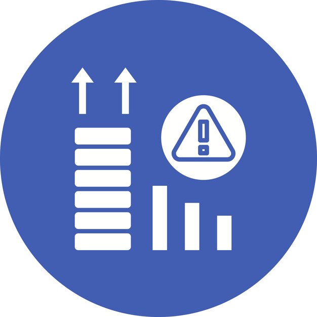 Imagen vectorial del icono de riesgo de inversión Se puede utilizar para el emprendimiento