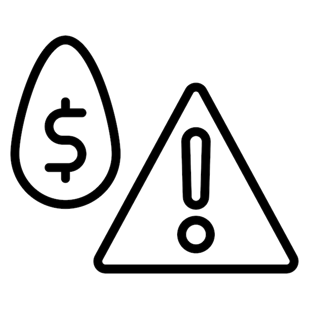 Imagen vectorial del icono de riesgo de liquidez Puede utilizarse para la banca