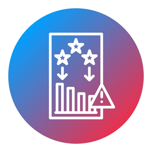 Imagen vectorial del icono de riesgo de reputación Puede utilizarse para la gestión de riesgos