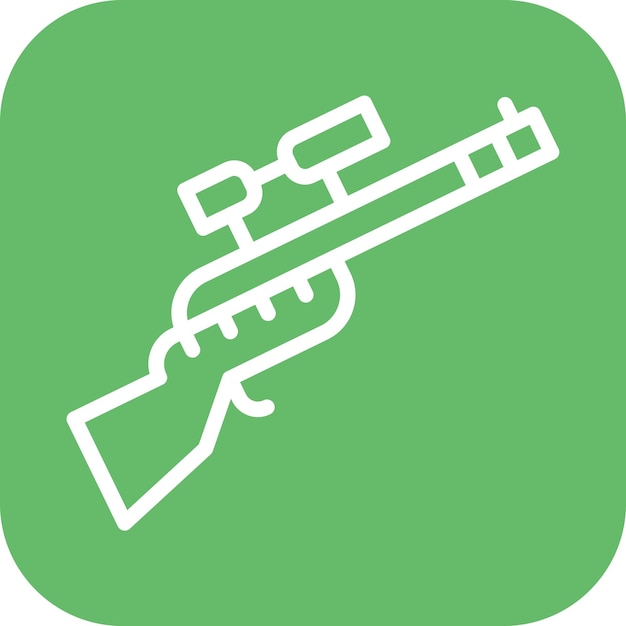 Imagen vectorial del icono del rifle de caza Se puede usar para diversión al aire libre